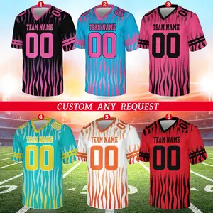 Personalized Team Name And Number Football Jersey, Custom V-neck Short Sleeve Jersey Shirt, Football Jersey For Football Fan Football Lover