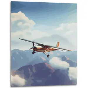 Aviator | Airplane Poster - Cessna Boeing Wall Decor - Airplane Poster - Pilot Wall Art - Vintage Airplane Decor - Airplane Prints for Boys Room | 11x14 Inches Unframed
