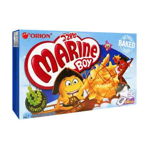ORION MGoraebab Marine Boy Crunchy Seaweed Flavor Crackers, 4 Packs, 5.64oz