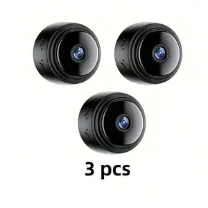 3-Pack A9 Smart Security Cameras, 2.4 GHz Wi‑Fi, 1080p HD, Indoor/Outdoor Wireless Surveillance System for Home and Office, Portable Connectivity