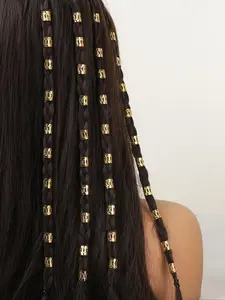 Hollow Out Design Braid Alloy Hair Rings, Fashionable Elegance Hair Accessories for Women & Girls, Trendy All-match & Exquisite Hair Accessories for Daily Wear, Complements Outfits, Versatile