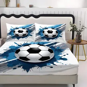 Bed Sheet Set (1 Fitted Sheet + 2 Pillowcases), Modern Style, Comfortable and Aesthetic, Suitable for Dorms and Hotels, All Seasons, Bedding Supplies