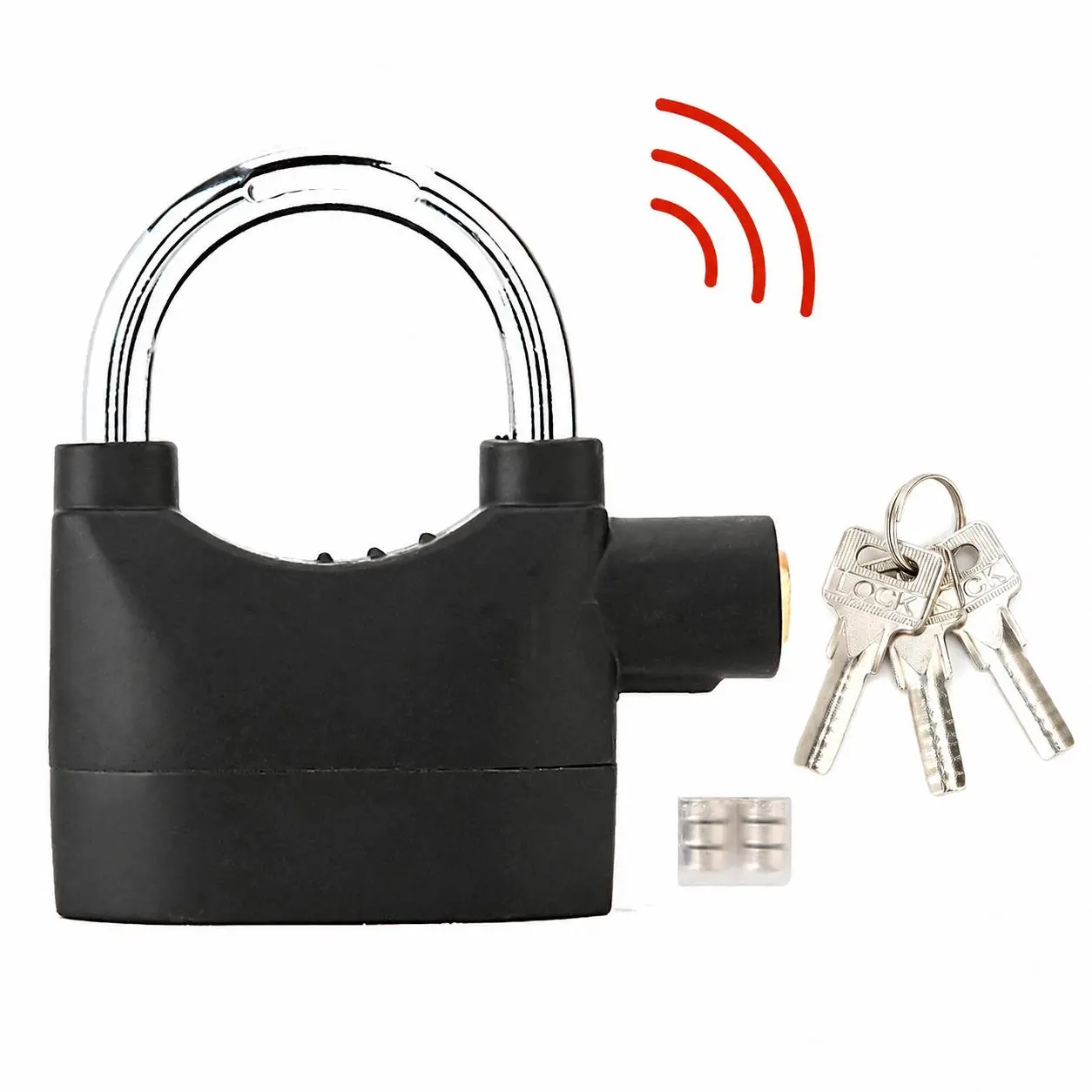 Alarm Lock 110dba Universal Security Alarm Lock System Anti-Theft for Door Motor Bicycle Padlock with 3 Keys