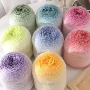 Light Mist Gradient Hand-knitted Wool Balls (200g) Crochet and Knitting Yarn for Self-woven Cushions, Sofa Coverings, Rose Patterned Blankets, Seven-star Blankets, DIY Scarves, Hats, Coats - Handmade Wool Wholesale