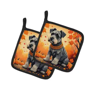 Schnauzer Fall Pair of Pot Holders