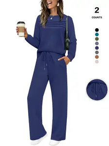 Women's Comfy Loungewear Set, Homewear, Pajama Set, Sleeveless Tunic Top & Drawstring Crop Pants, Ideal for Relaxing at Home, Soft Fabric Design