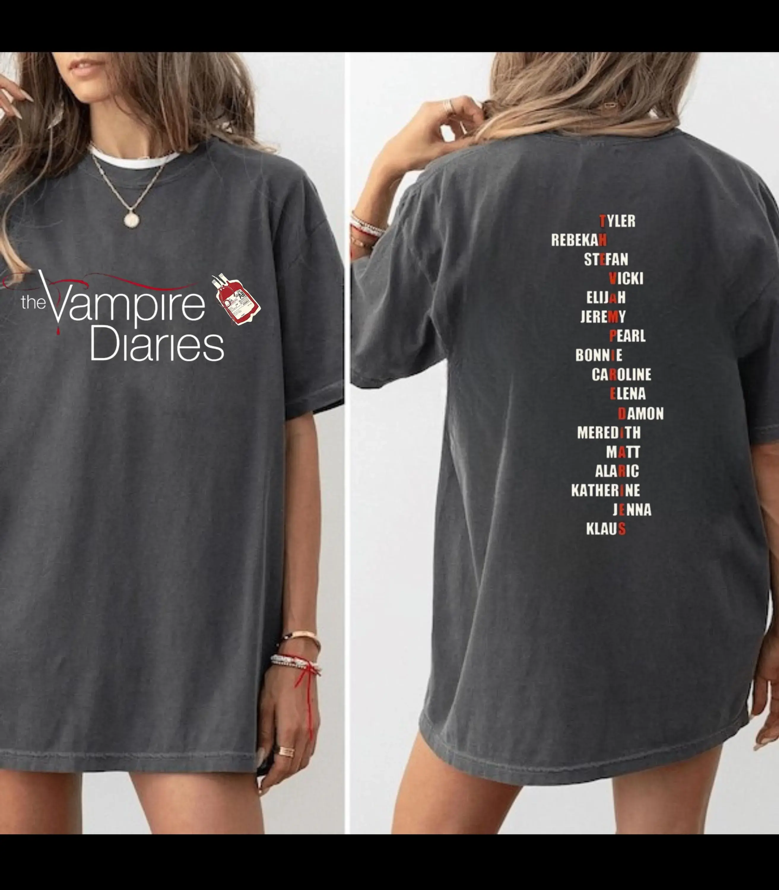 The Vampire Diaries T-Shirts, Vampire Shirt,TVD Merch,Mystic Falls Shirt,Salvatore Brothers,Damon and Stefan Shirt,Bookfan,Vampire,witches