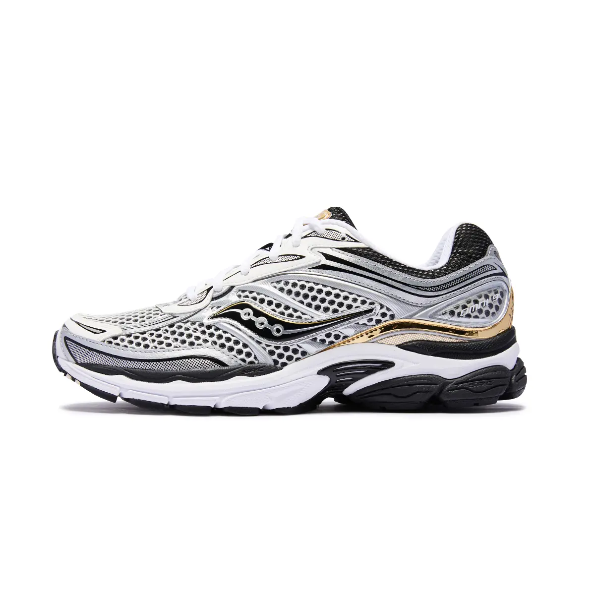 Saucony ProGrid Omni 9 'Silver Gold' Running Shoe - Breathable, Lightweight Athletic Running Shoes for Road Running, Breathable Running Sneakers, Mesh Running Shoes