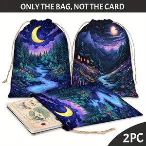 2pcs Tarot Card Gift Bags Tarot Card Protection Drawstring Bags Dice Storage Bags Card & Jewelry Bags Gift Bags