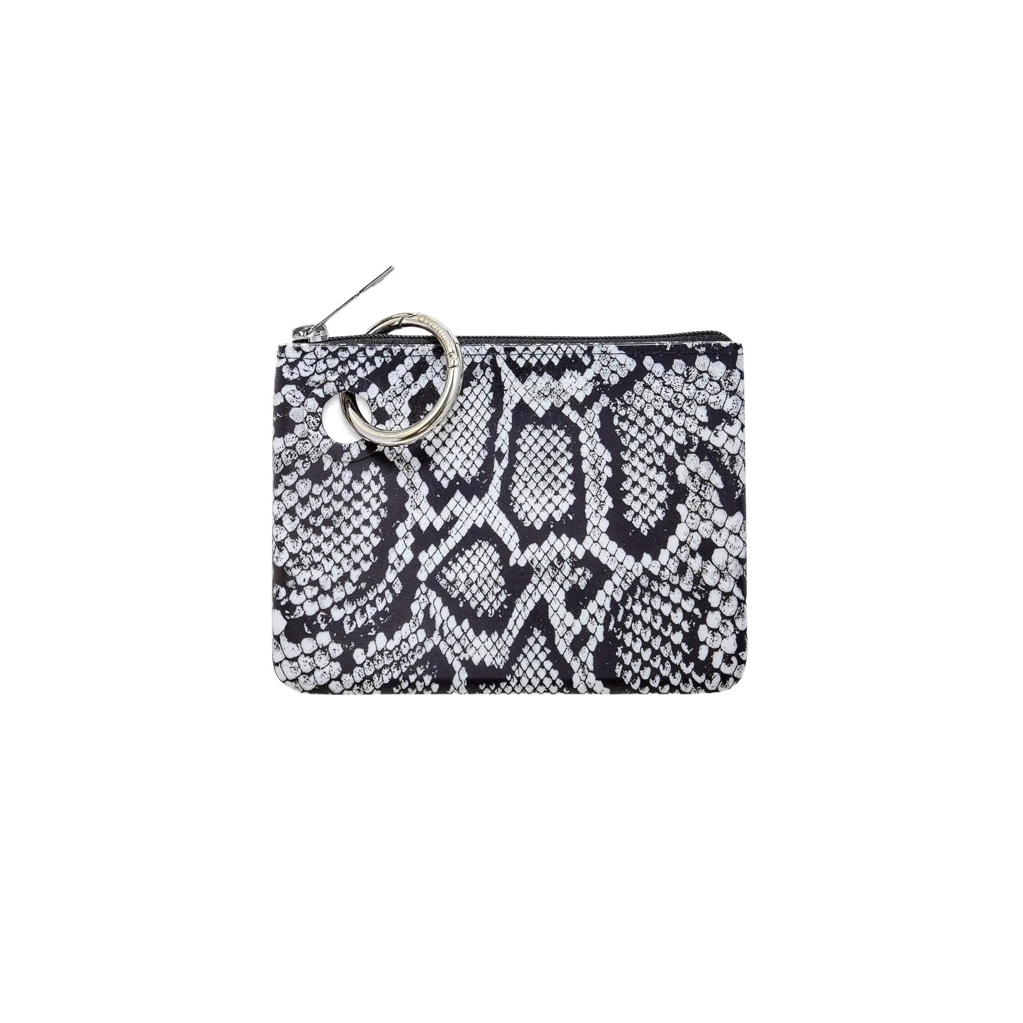 Mini Pouch - Tuxedo Snakeskin Silicone Trendy Minimalist Purse Daily Commuting Purse