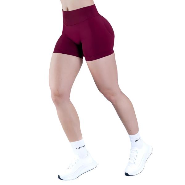 <WITH LOGO> DFYNE Women's athletic shorts - Seamless shaping design with a lift-up feature, suitable for yoga, fitness, cycling, hiking, running, sports, outdoor leisure, and other occasions