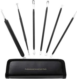 6-in-1 Blackhead Remover Tool Kit – Stainless Steel Comedone Extractor Set