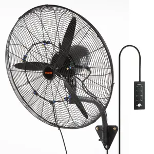 【Father's Day Gifts】VEVOR Wall-Mounted Misting Fan - 3-Speed High Velocity (Max. 7000 CFM), Waterproof Auto-Oscillating Cooling Mist-Generating Industrial Fan, ETL Listed for Commercial/Residential Use, Auto-Oscillating Wall-Mounted Fans