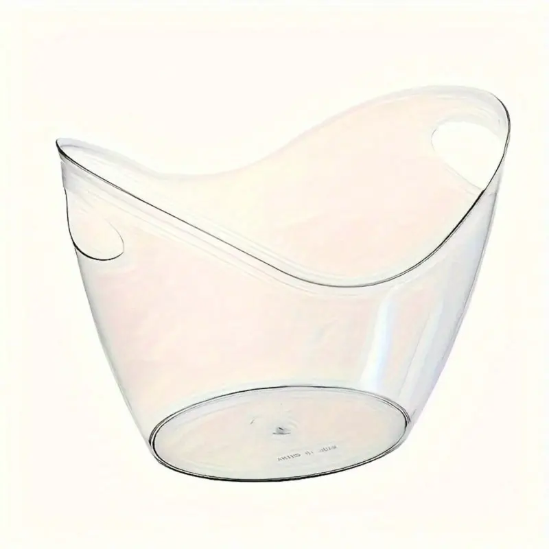 Clear Party Beverage Bucket for Champagne, Wine, Beer, Soda - Versatile Beverage Cooler for Bars, Restaurants And Home Use, Home Bar Accessories