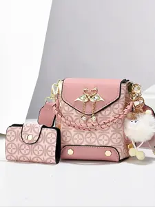 Women's Stylish Crossbody Bag & Coin Purse, Casual Versatile Fashionable Patterned Bag Set for Daily Used, Trendy High-quality Casual Commuter Bag, Crossbody Shoulder Purses