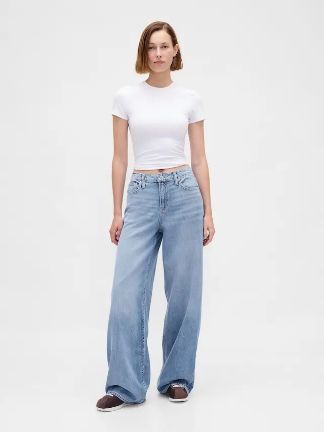 Gap Women's Mid Rise UltraSoft Baggy Jeans