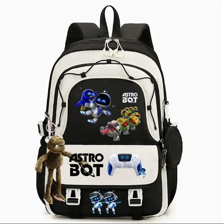 Astro Bot  7 Anime Backpack for Women Men Teens, Day Packs Knapsacks Casual Backpacks Gift for Gym Travel Camping Outdoor Work Business