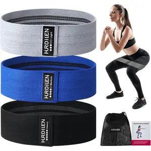 Premium Resistance Bands for Home Fitness & Strength Training - 3 Levels of Elastic Stretch Bands for Men & Women, Ideal for Exercise, Yoga, and Physical Therapy with Convenient Carry Bag Hurdilen