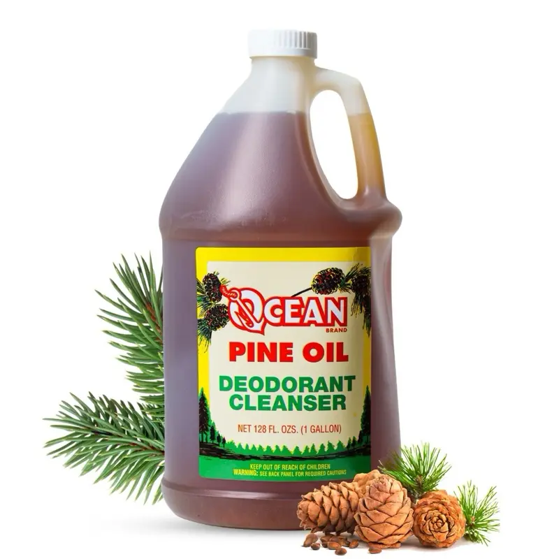 Ocean Brand Pine Oil Original 65% Pure Pine Multipurpose Cleaner for Home - Kitchen, Floor, Bathroom & Surface Cleaning - 128 fl.oz. - Household Nature Outdoors