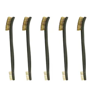 5- Brass Wire Brush Set, Small Brass Wire Brushes, Mini Wire Brushes for Cleaning, Rust Removal