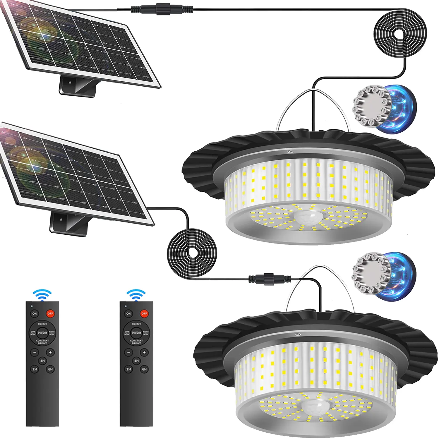 Solar-Powered LED Pendant Lights, 1000LM Solar Illuminated Waterproof Remote-Controlled Outdoor Lights for Gazebo, Porch Hanging,dorm essentials,home decor,home essentials,camping essentials