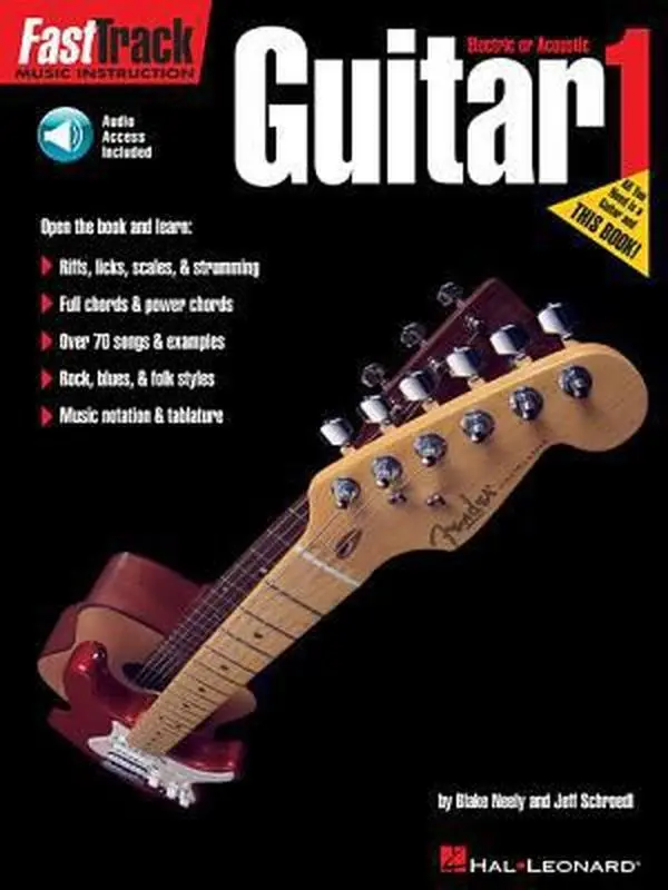 USED Book - Fasttrack Guitar Method Book 1 Beginner Guitar Instruction for Electric and Acoustic with Online Audio by Schroedl, Jeff (Paperback) - english