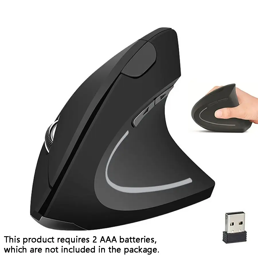 Vertical Wireless USB Mouse Ergonomics Lightweight Ergonomic Rechargeable Portable Precision Wheel PC Gamer For Computer Laptop Notebook Mause Gaming Accessories Mous