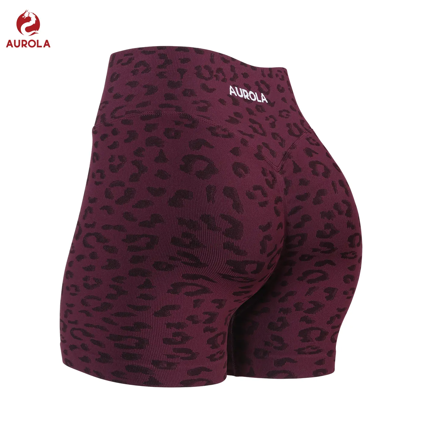 AUROLA Leopard Workout Shorts for Women,Gym Shorts Scrunch Butt Seamless Athletic Shorts summerwins
