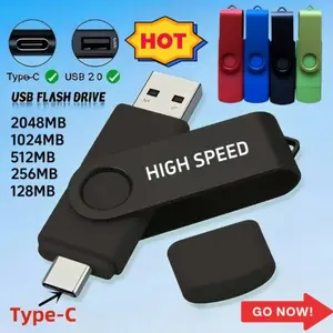 1 pcs 2026 New High-Speed USB Flash Drive with Type-C Interface, 128MB/256MB/512MB, OTG Pen Flash Drive, Usb memory stick, Suitable for Laptops and Desktops, Expands Data/Photo/Video/Music Storage, Business Gift, Smartphone Storage, USB External Memory