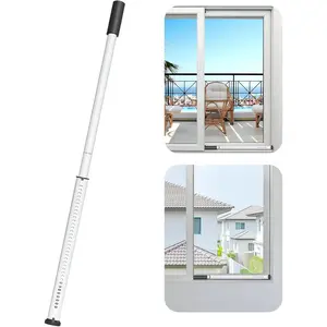 Door Security Bar,Door Lock Bar, 20-50inch Multi-use Window Security Bars, Door Stopper,White,1Pack