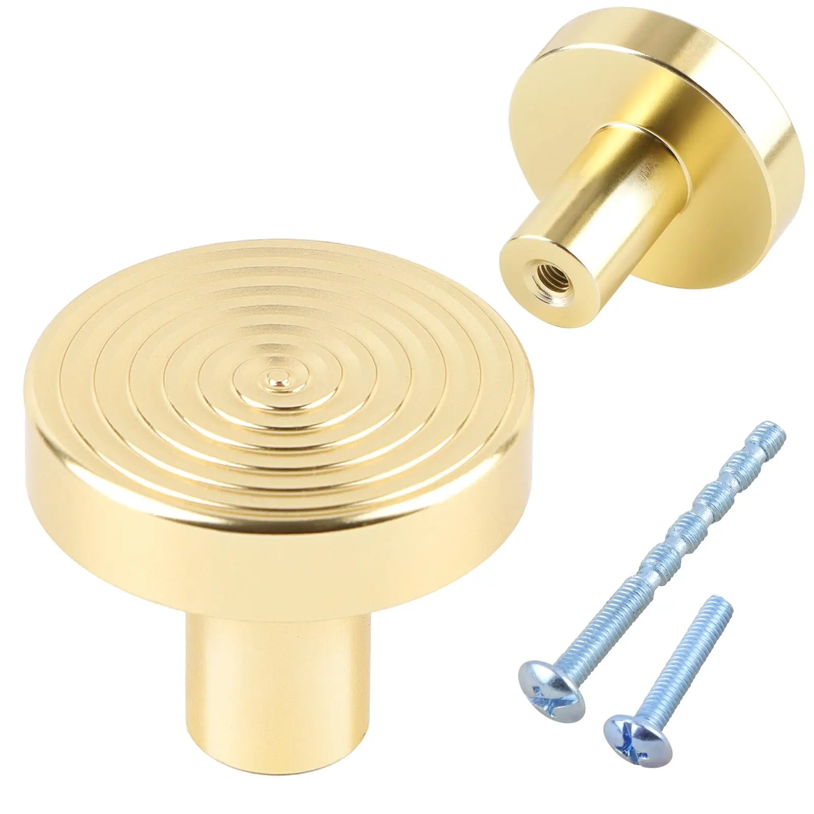 12 Pack Cabinet Hardware Knobs  Drawers Pulls Knob with Screws for Kitchen Drawer Dresser Cupboard Door Handles Pull Bathroom Handle Modern 1.18 inch