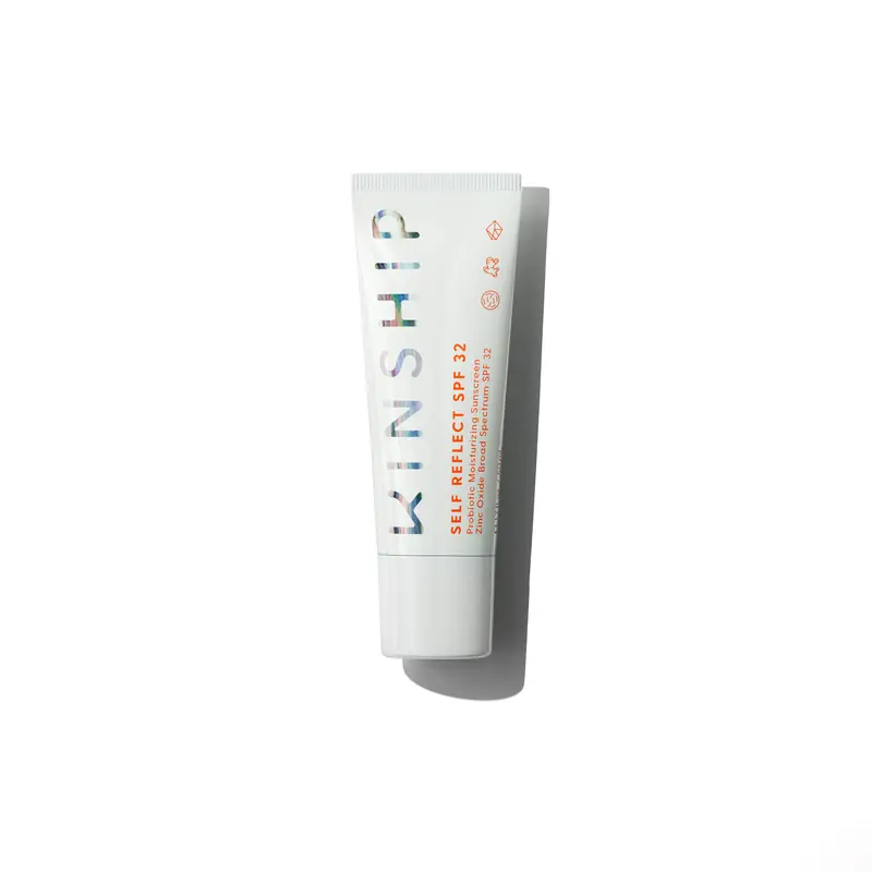 Kinship Self Reflect Probiotic Moisturizing Mineral Sunscreen SPF 32 - For Face - Lightweight 100% Mineral SPF for Sensitive Skin - Sheer Zinc Oxide Sunblock - Clean & Reef Safe - Vegan, Natural, Skincare Moisturizer Hydrating