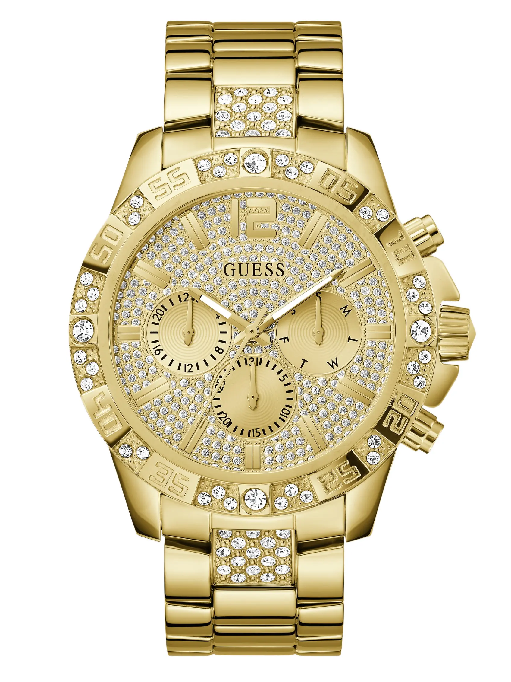 GUESS Male Gold-Tone Chronograph Watch