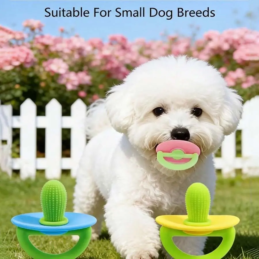 Pet Pacifier Puppy Teething Stick, Interactive Chew Toy for Small Dogs and Puppies