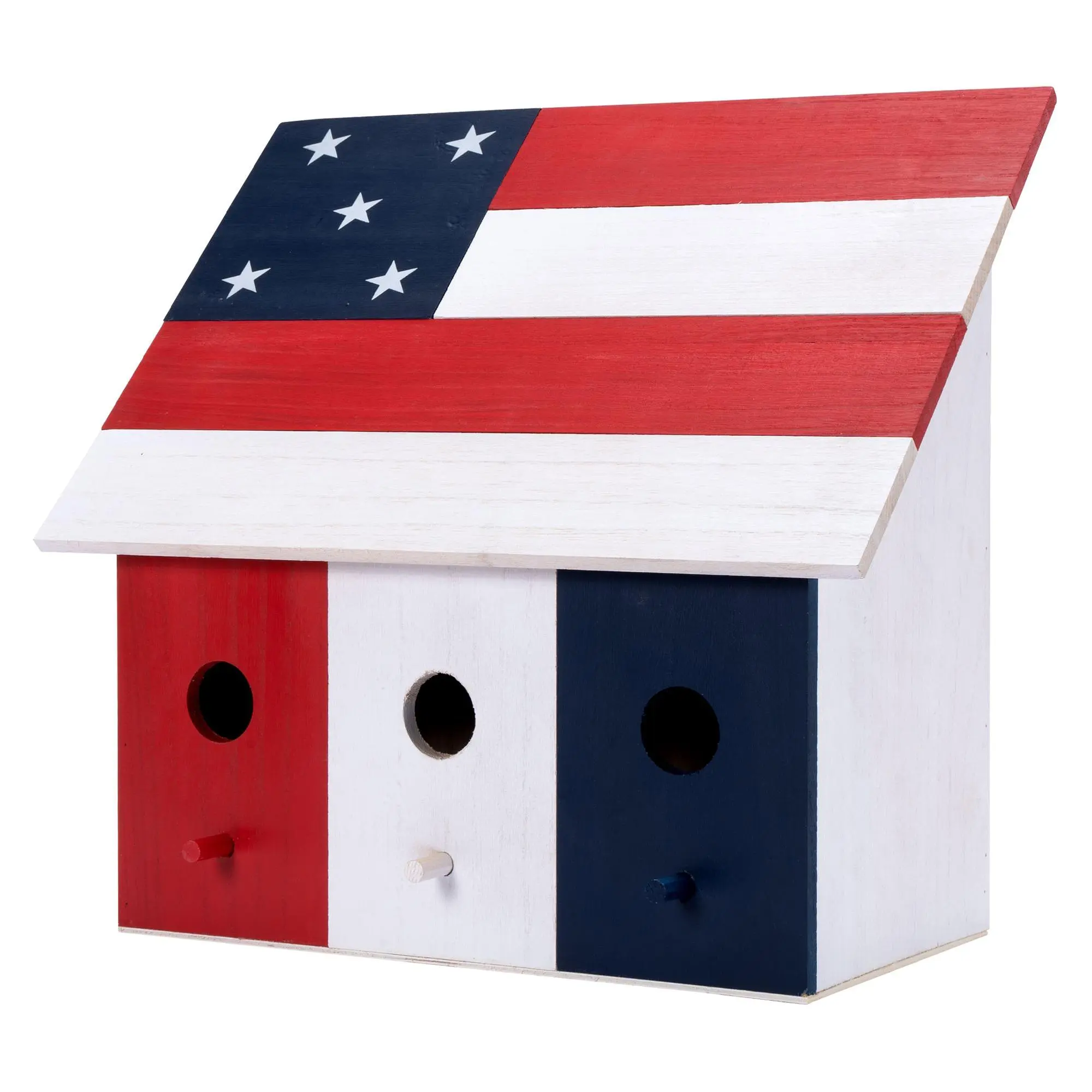 Backyard Expressions 3 Compartment Wooden Birdhouse