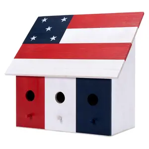 Backyard Expressions 3 Compartment Wooden Birdhouse