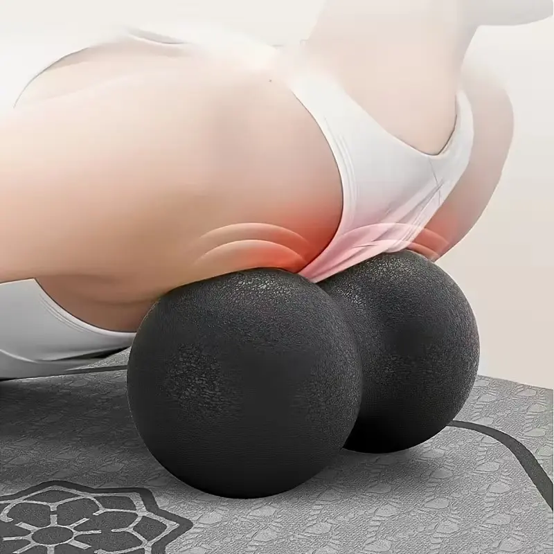 Deep Tissue Massage Ball, Dual Long Handle Tennis Ball Massager, Back Spine Shoulder Trigger Point Tool, Relax Muscle Recovery Relief, Body Care, Fascia Release Tools, Back Massagers, Fascia Reliever