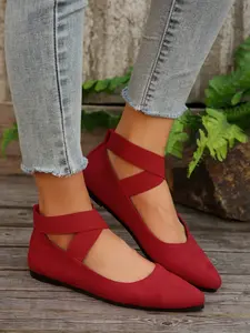 Women's Casual Flat Shoes, Comfortable Solid Color Upper, Square Toe Design, Flat Sole, Versatile All Season Footwear, Daily Wear