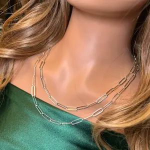 Cadena Paperclip 22” 925