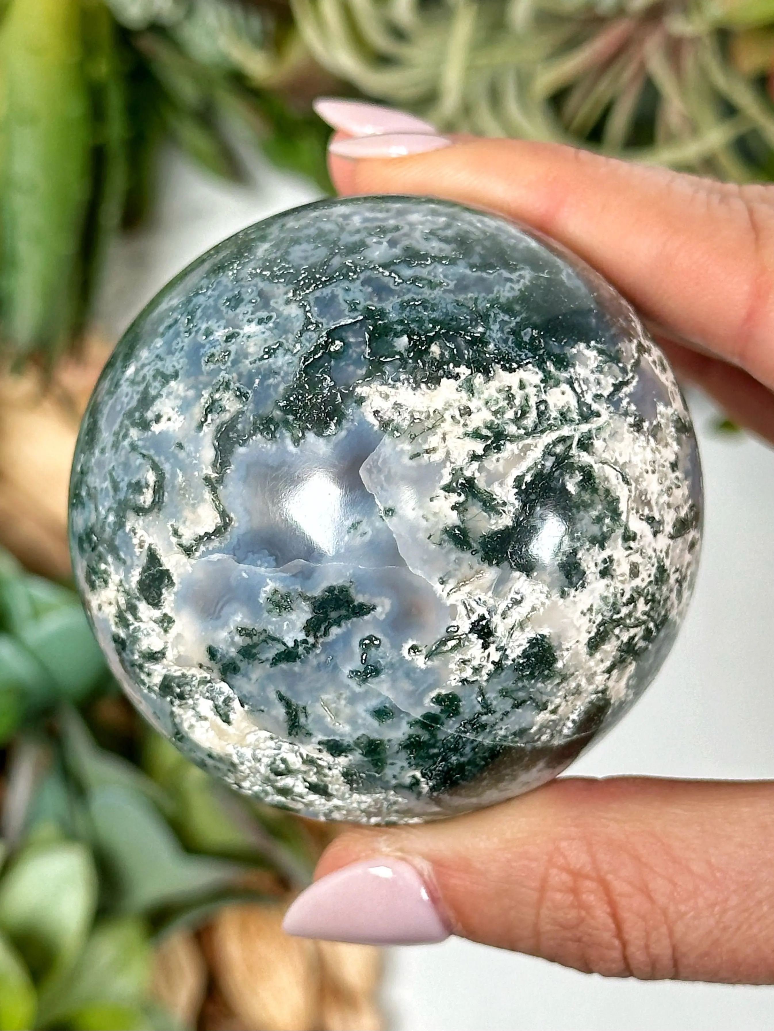 Moss Agate Sphere - #6