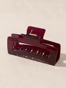 Multi-Functional Burgundy Rectangle Hair Clip, Stylish Accessory, Hair Accessories for Everyday Use, Commuting, Festivals, Perfect Gift for Women, Ideal Gift Option, Rectangular Shape