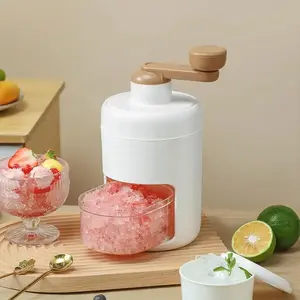 Manual Ice Shaver & Shaved Ice Machine - Hand Crank Ice Crusher, Slushie Machine & SnowCone Maker with Ice Trays, BPA Free, Non-Electric, Compact for Home, Camping, DIY Shaved Ice& Slushies