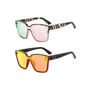 Tortoise Shell Pattern Flat Top Sunglasses - Women's, Men's Sun Protection Eyewear, 2026 Trend for Outdoor Activities, Fall Streetwear (womens sunglasses)
