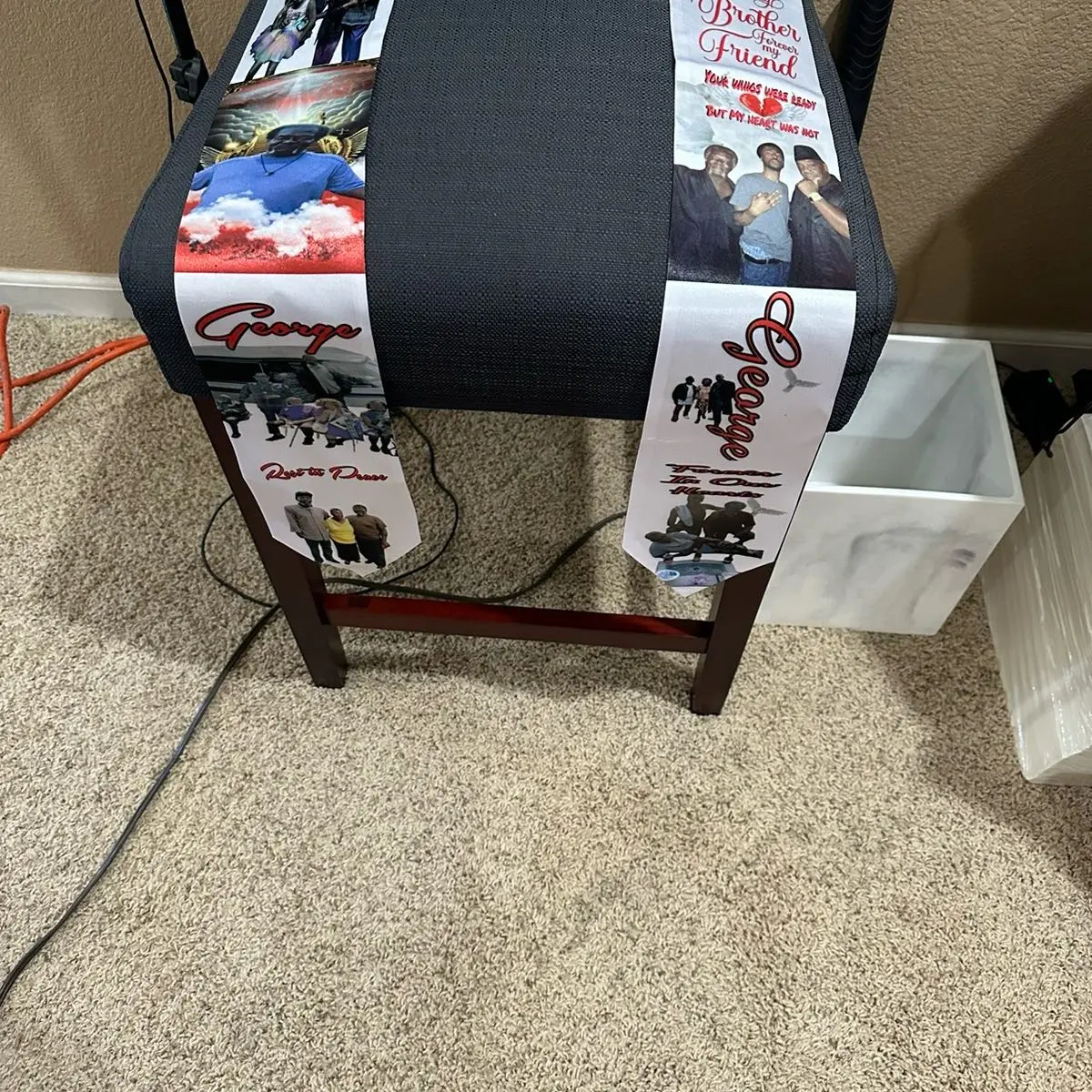 Personalize memorial stole with your images