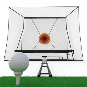 10X8Ft Golf Hitting Net for Driving Real Balls, Indoor Chipping Practice Swing Golf Training Nets with Ball Return and Ball Blanket, Carry Bag for Backyard Outdoor