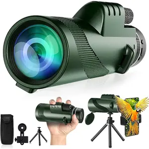 STANDARD GOODS 80x100 Monocular-Telescope High Powered Monocular for Adults Monocular for Smartphone Adapter Monocular Telescope Hunting Wildlife Bird Watching Travel Camping Hiking