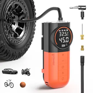 Portable Car Air Compressor Pump, ETENWOLF S1 160PSI Emergency Cordless Dual-Value Tire Inflator with Auto-Stop, 4+N Auto Stop Modes, Accessories for Car,Motorcycles, Bikes & Sports Balls outdoorfun