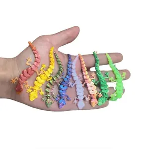 Set of 20 3D Printed Gecko Decorations, 8.8cm Length, Vibrant Colors, PLA Material, Perfect for Christmas and Easter Festivals, Home Decor Ornaments, Room Decor Ornament, Decorative Figurines