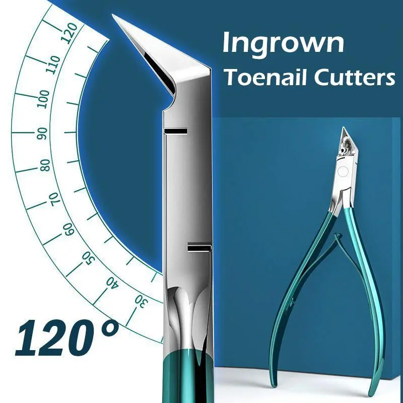 Professional Ingrown Toenail Clippers Stainless Steel Nail Clippers, Nail Cutter for Thick/Hard Nails, Double Spring Design, Precise Groove Trimming Tool for Home Pedicure Foot, Nail Care