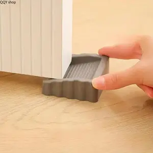 【Summervibes】Windproof Non-slip Door Stopper, Plastic Anti-collision Door Bottom Block, Heavy Duty Household Door Wedge, Practical Door Hardware Accessory to Fix Door Position for Home Bedroom Office Indoor Daily Use